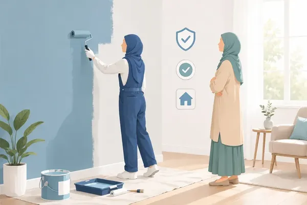 نقاشی ساختمان خانم