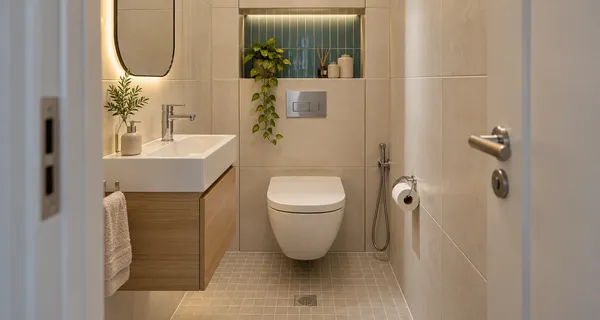 کاشی کاری سرویس بهداشتی کوچک